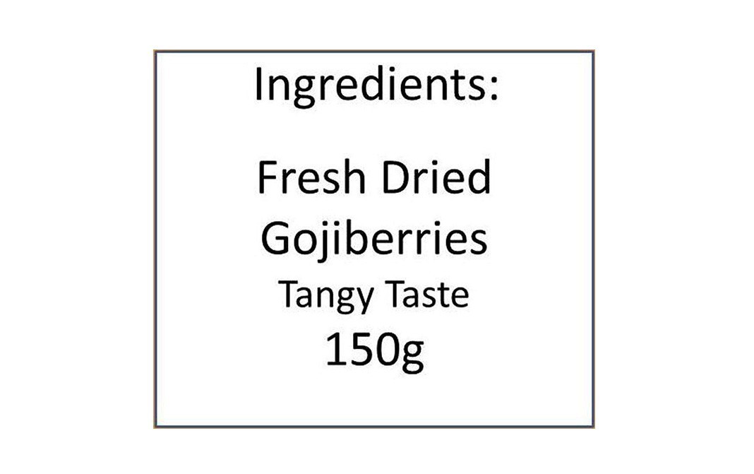 Let's Go Nuts Fresh Dried Gojiberry (Tangy Taste)   Pack  150 grams